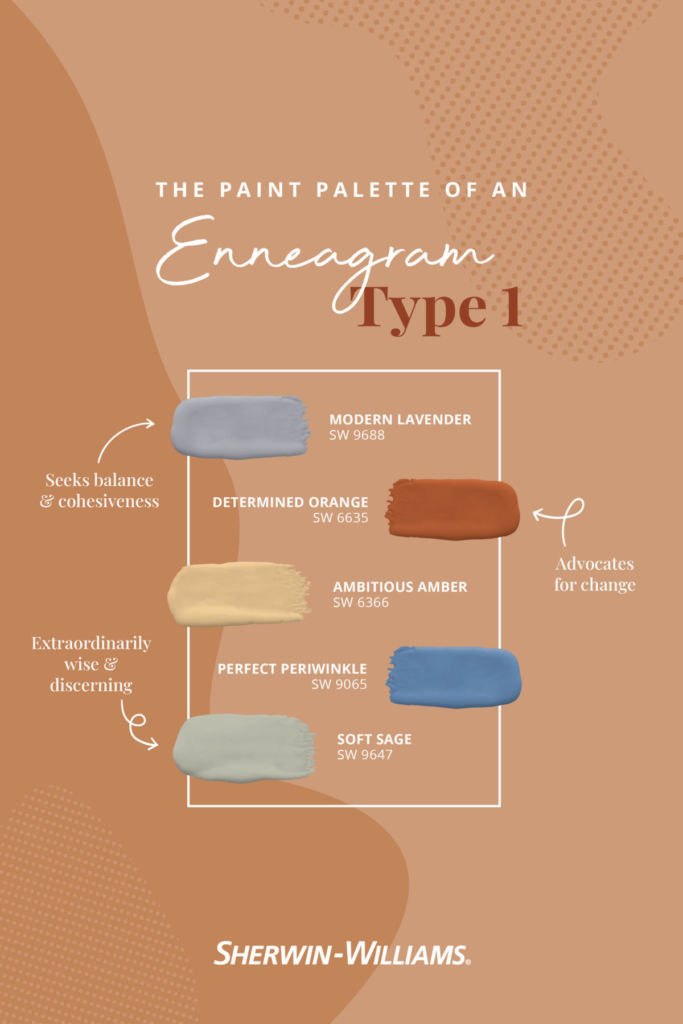 Enneagram-inspired color palette for Type 1