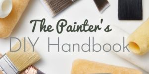 brushes and paint rolls, caption: The Painter's DIY Handbook