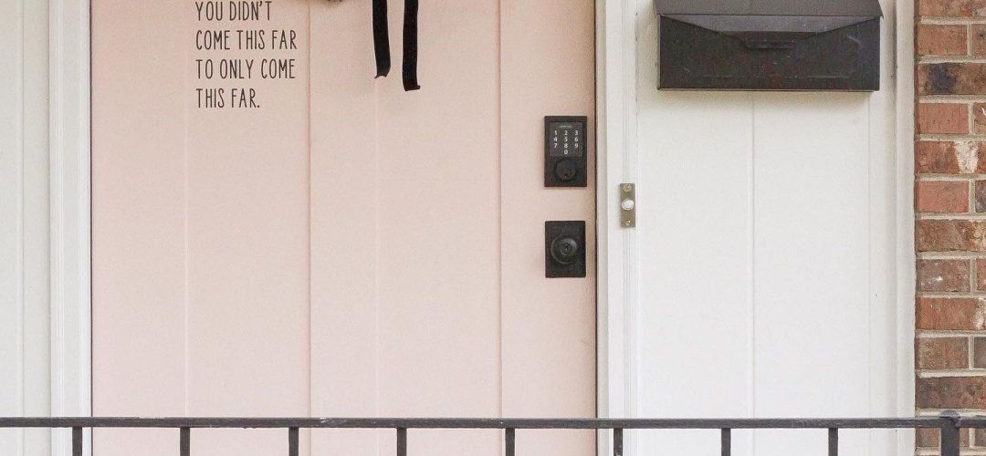 Front door, decoration, 210 house number