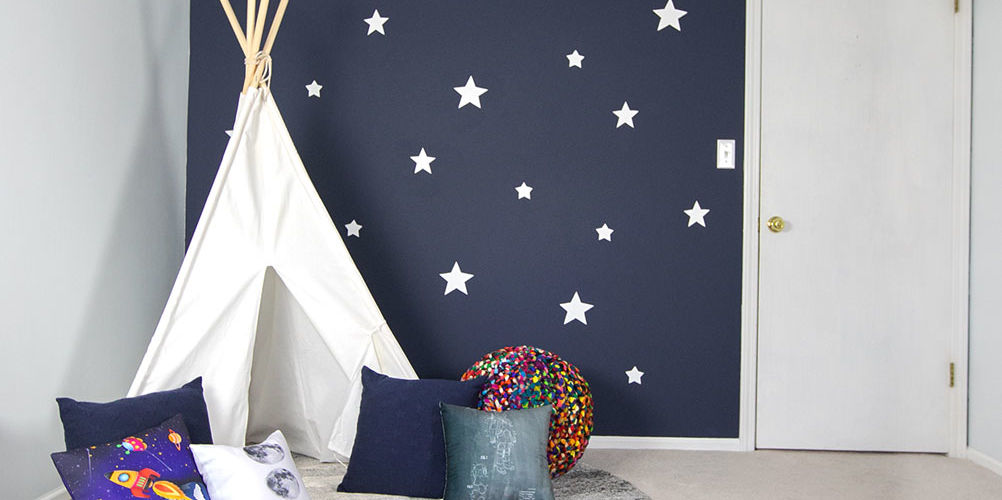 Indian tipi toy in kids room