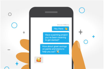 image of a phone with text messages