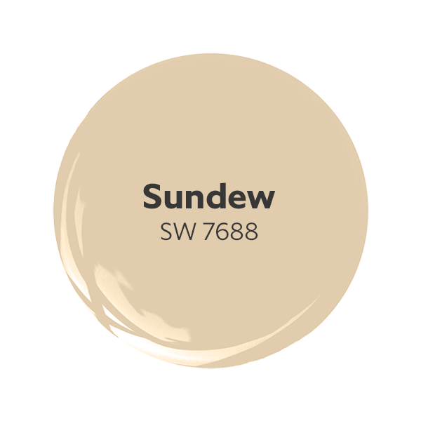 Dollop of the Sherwin-Williams color Sundew SW 7688
