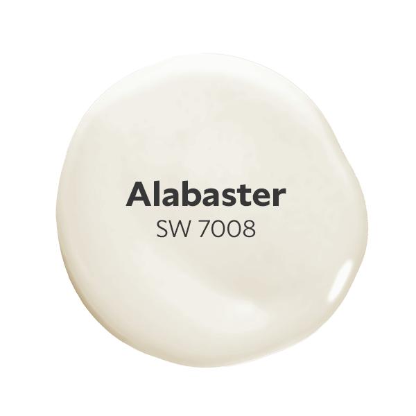Dollop of the Sherwin-Williams color Alabaster SW 7008