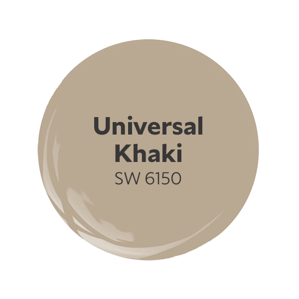 Dollop of the Sherwin-Williams color Universal Khaki SW 6150