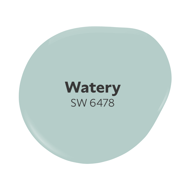 Dollop of the Sherwin-Williams color Watery SW 6478