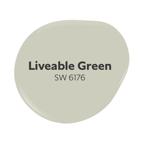 Dollop of the Sherwin-Williams color Livable Green SW 6176