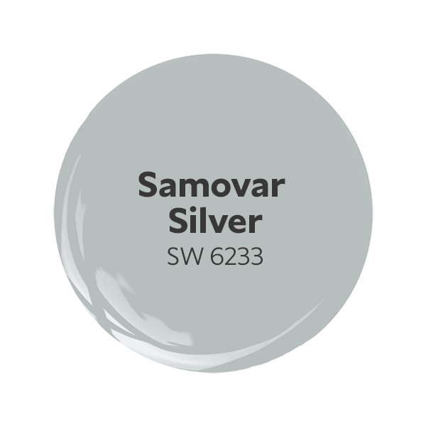 Dollop of the Sherwin-Williams color Samovar Silver SW 6233
