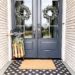 dark blueish gray door with glass